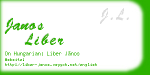 janos liber business card