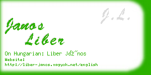 janos liber business card